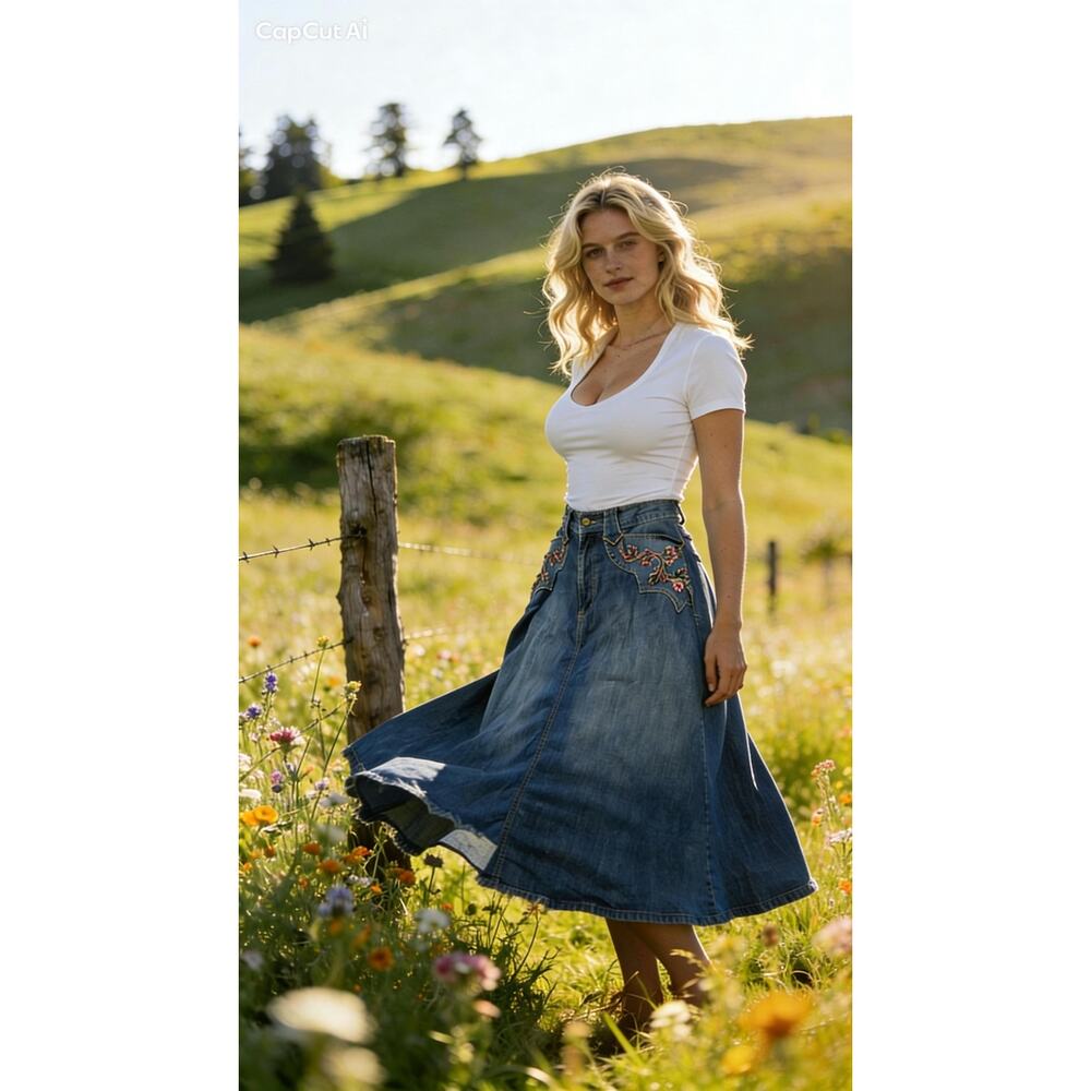 Lauren Jeans Co. RALPH LAUREN Denim Skirt